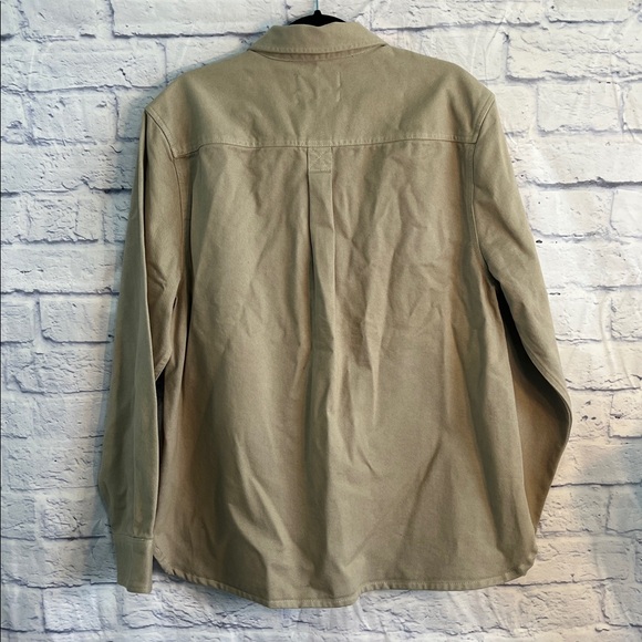 Madewell Western Shirt Easy Fit Button Down 100% Cotton Style NS445 Tan - Picture 7 of 12